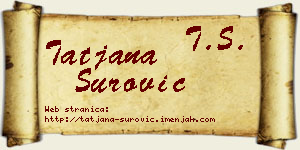 Tatjana Surović vizit kartica